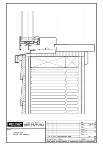 Lodret snit i træfacade